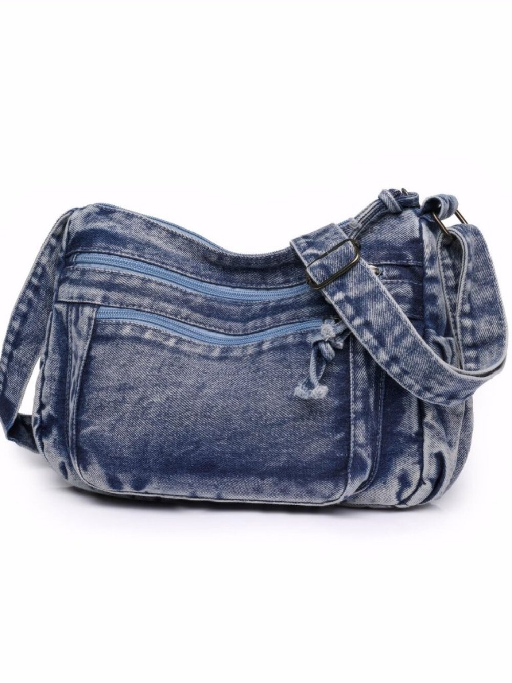 Denim Crossbody Bag for Women Blue Jean Purse Shoulder Handbag